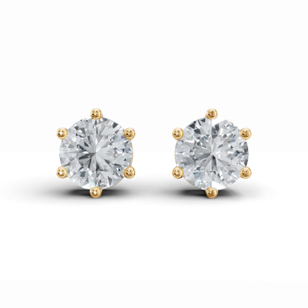 Classic Solitaire Stud Diamond Earrings