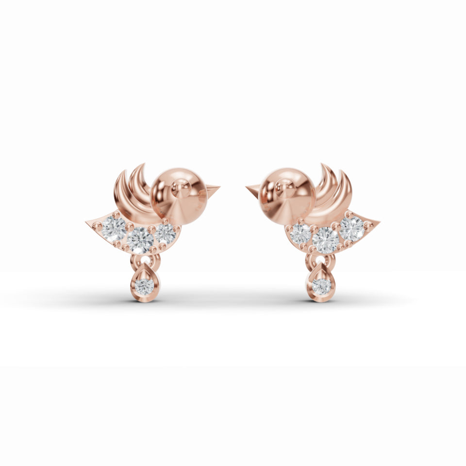 Tiny Tweet Diamond Earrings