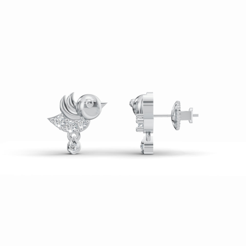 Tiny Tweet Diamond Earrings