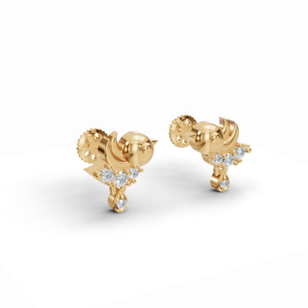 Tiny Tweet Diamond Earrings