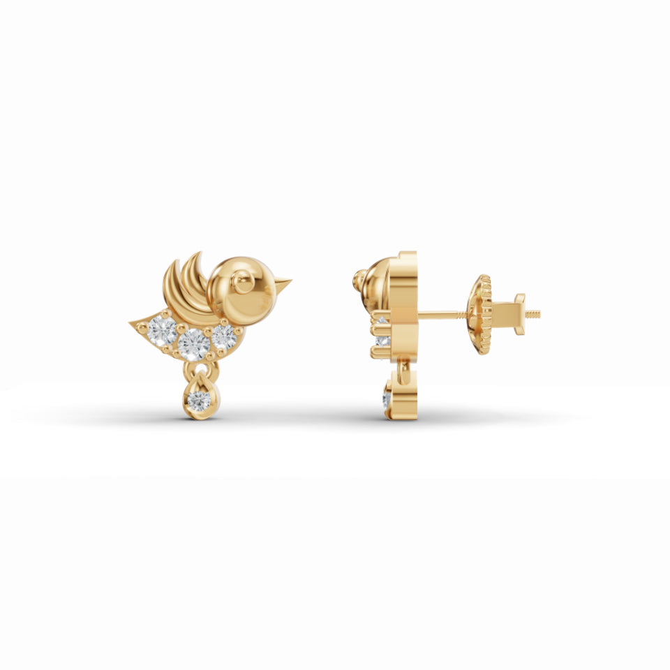 Tiny Tweet Diamond Earrings