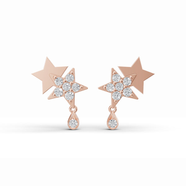 Starry Night Drop Diamond Earrings