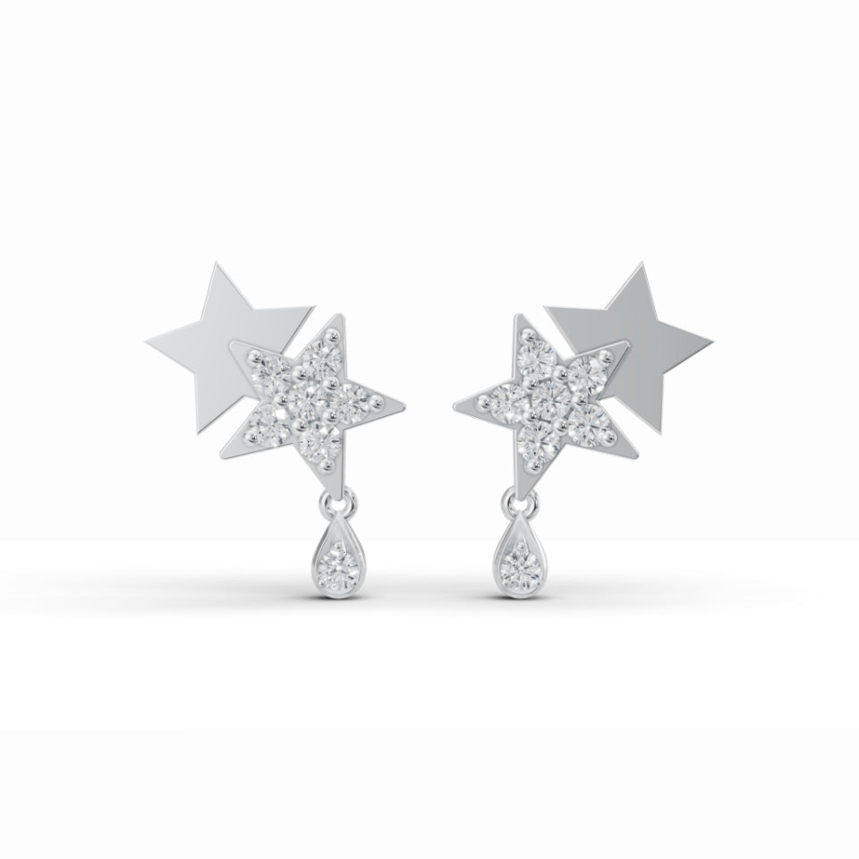 Starry Night Drop Diamond Earrings