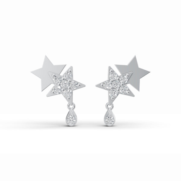 Starry Night Drop Diamond Earrings
