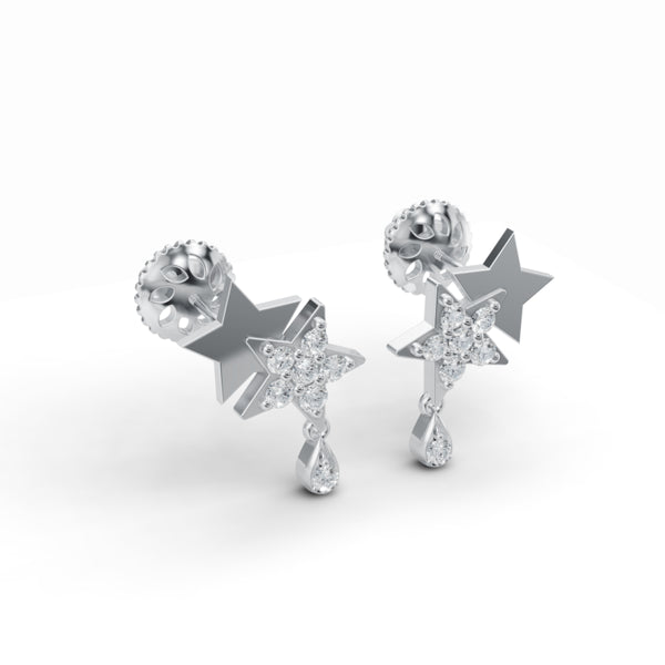 Starry Night Drop Diamond Earrings
