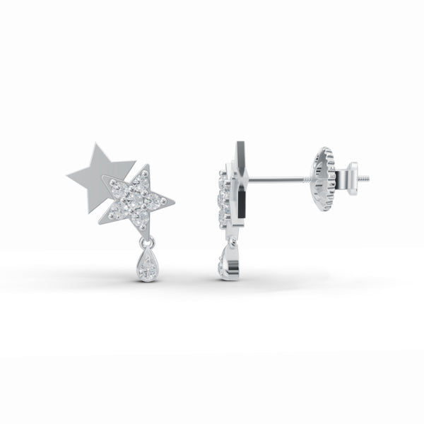 Starry Night Drop Diamond Earrings