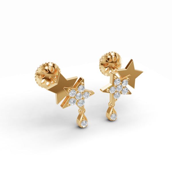 Starry Night Drop Diamond Earrings