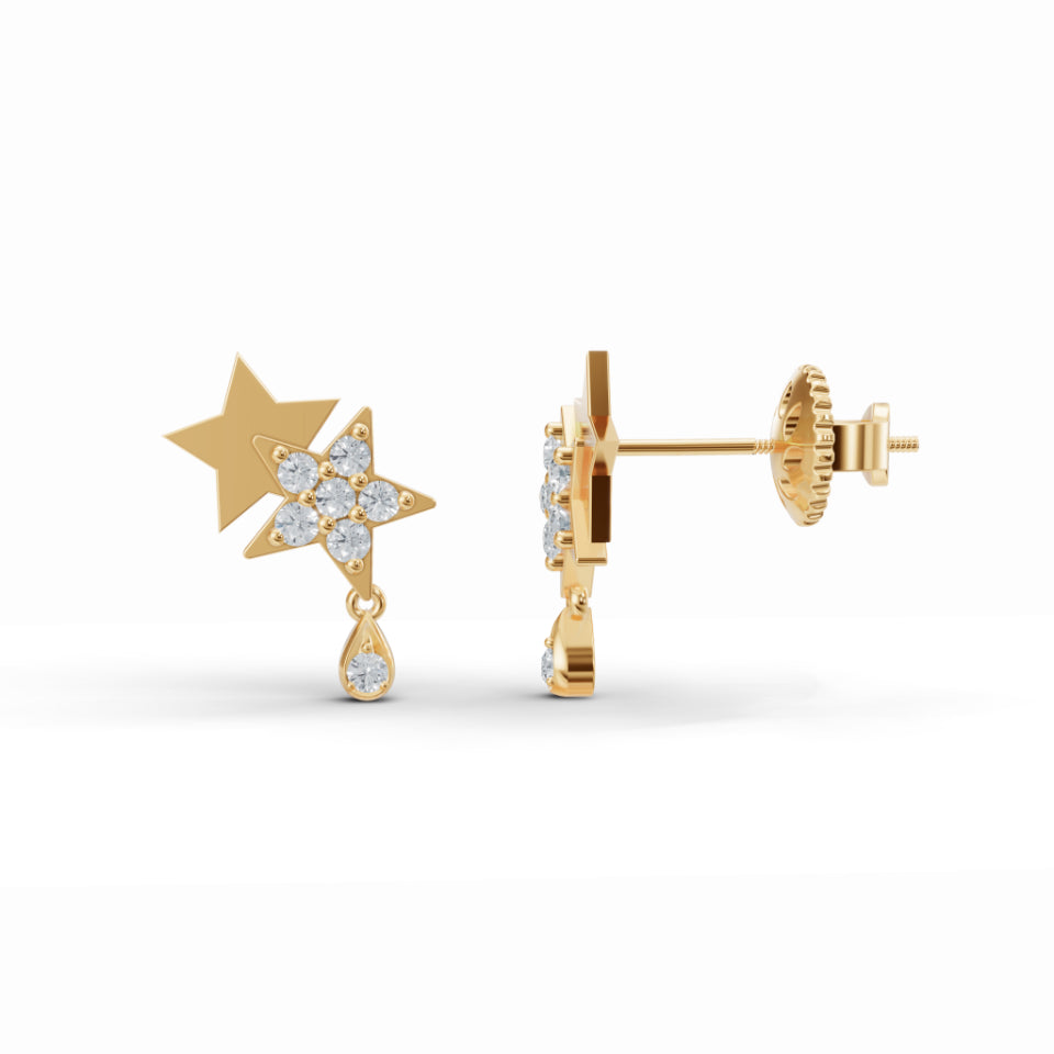 Starry Night Drop Diamond Earrings