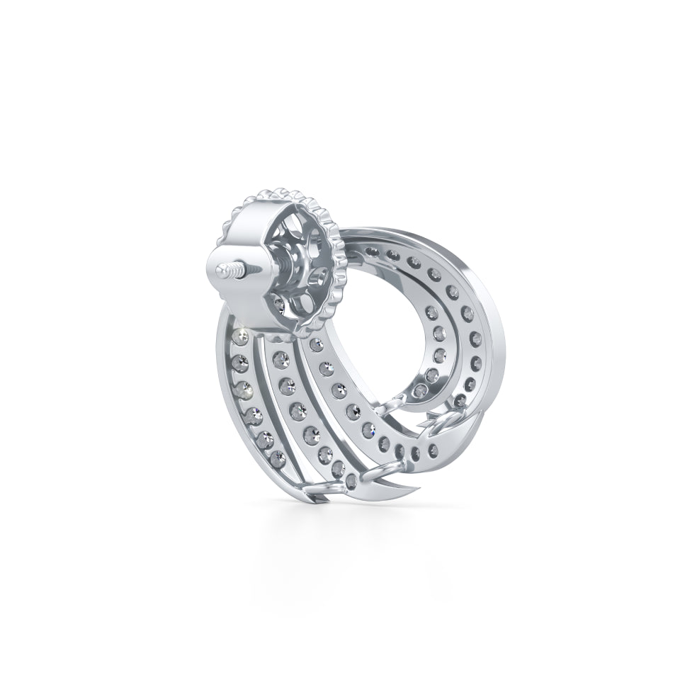 Gleaming Claw Diamond Earrings