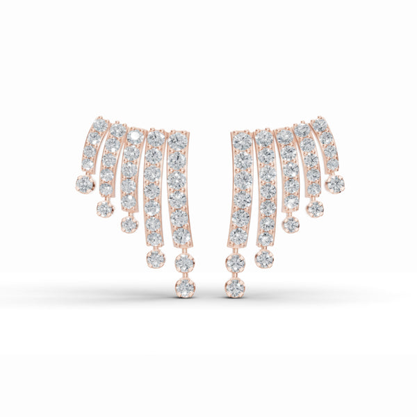 Sparky Wings Drop Diamond Earrings