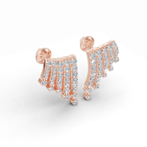 Sparky Wings Drop Diamond Earrings