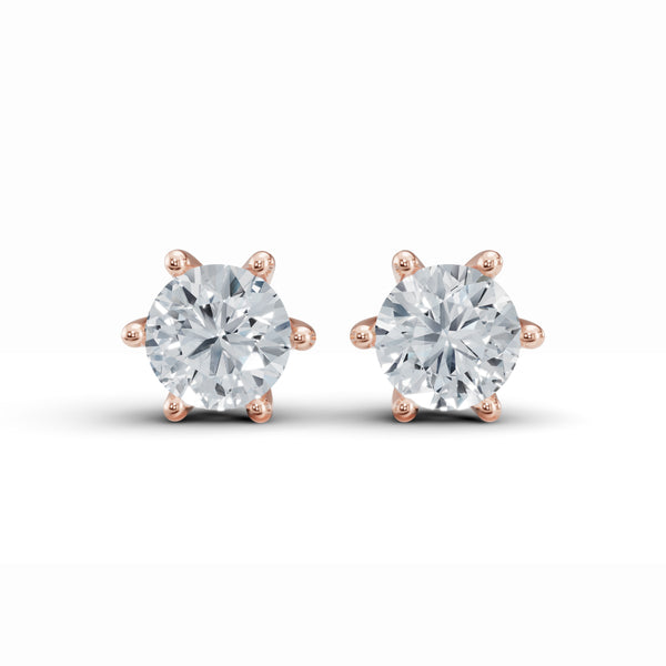 Radiant Solitaire Diamond Studs