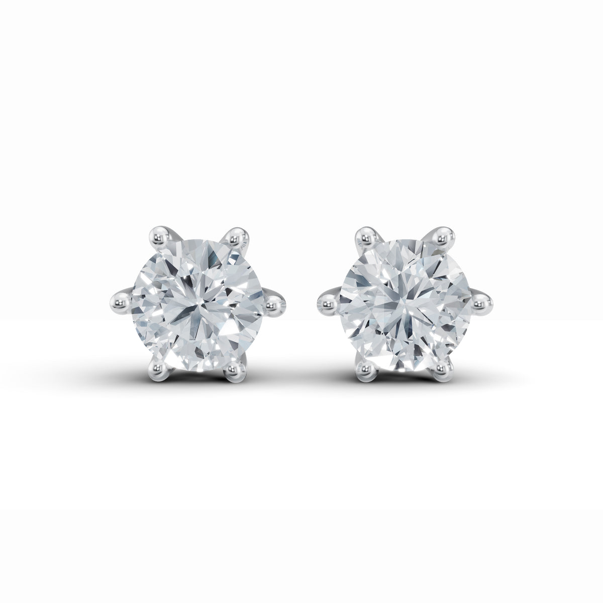 Radiant Solitaire Diamond Studs