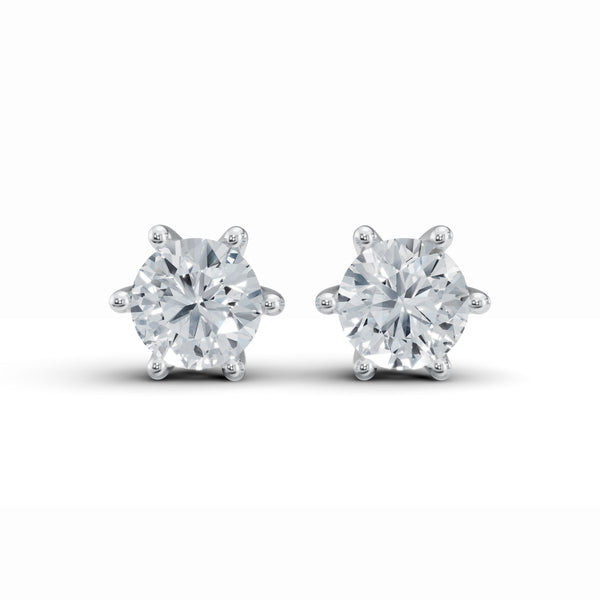 Radiant Solitaire Diamond Studs