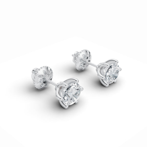 Radiant Solitaire Diamond Studs