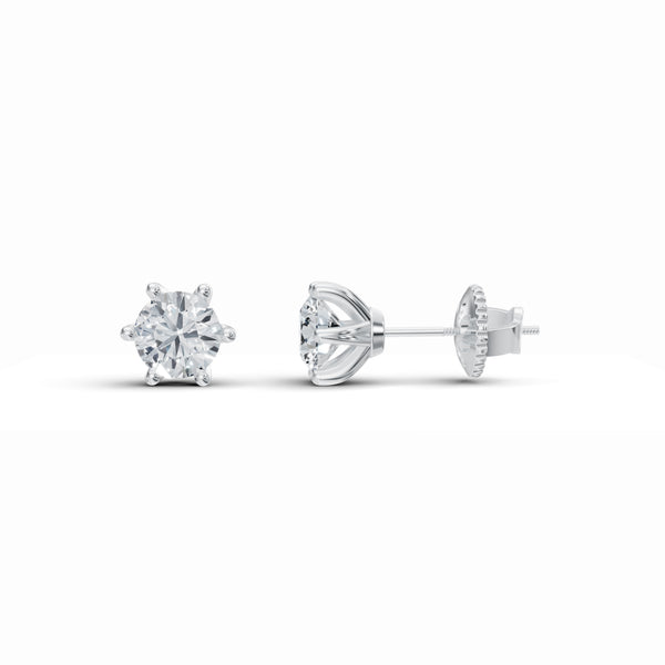 Radiant Solitaire Diamond Studs