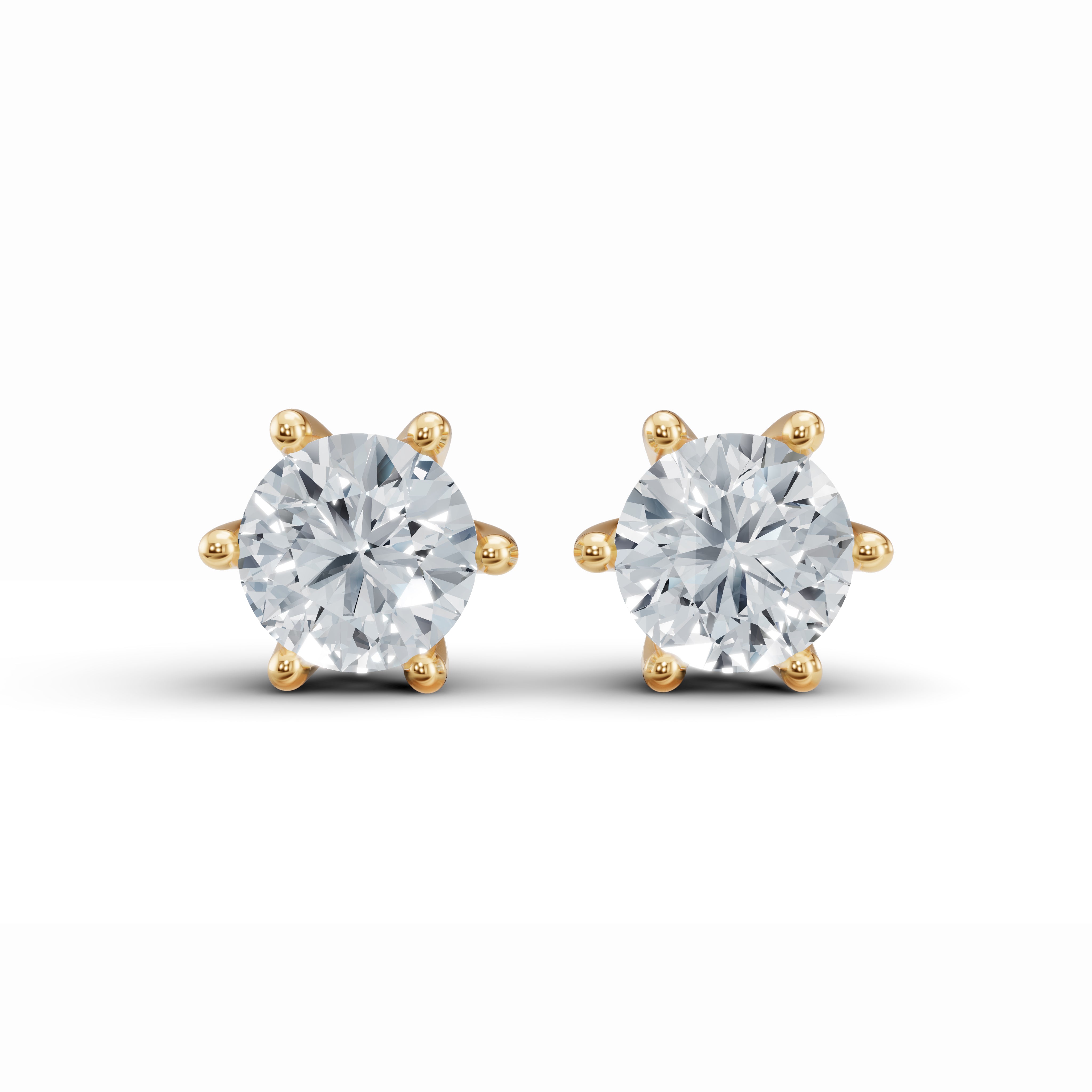 Radiant Solitaire Diamond Studs