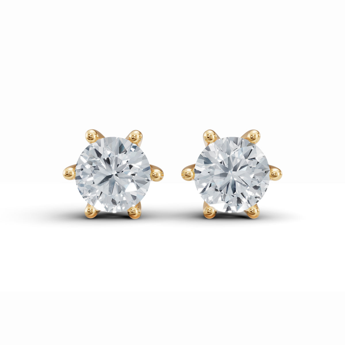 Radiant Solitaire Diamond Studs