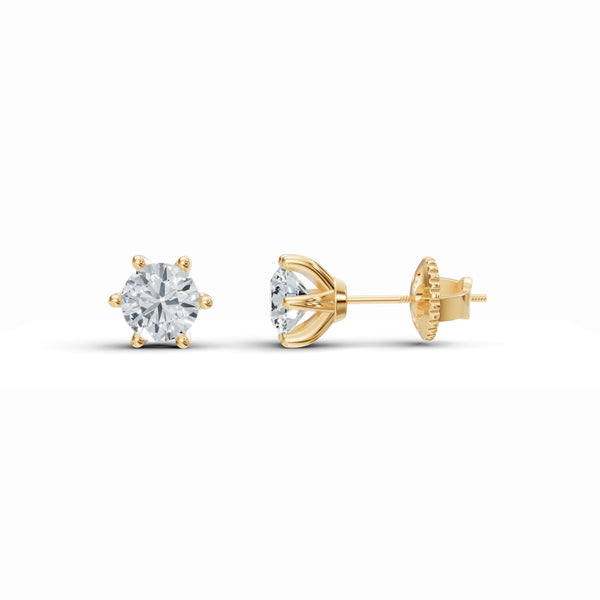 Radiant Solitaire Diamond Studs