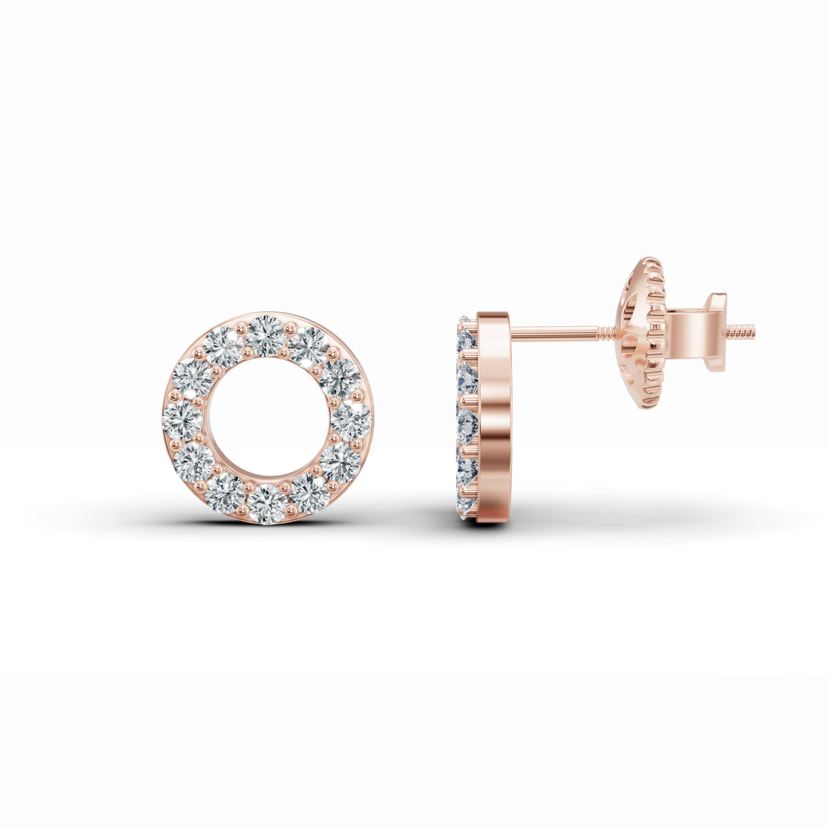 Timeless Round Diamond Stud Earrings