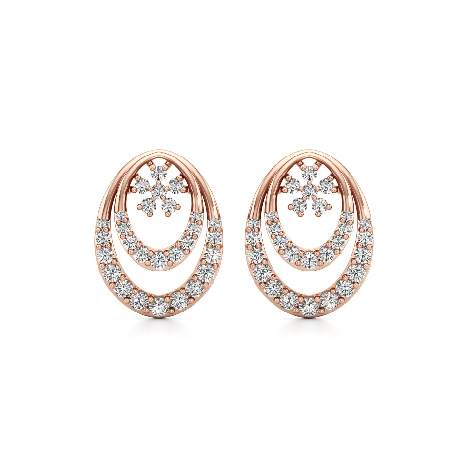Delicate Circlet Diamond Earrings