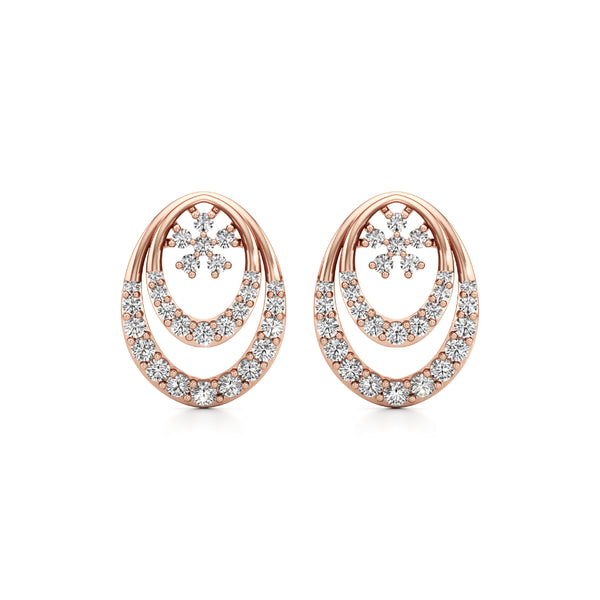 Delicate Circlet Diamond Earrings