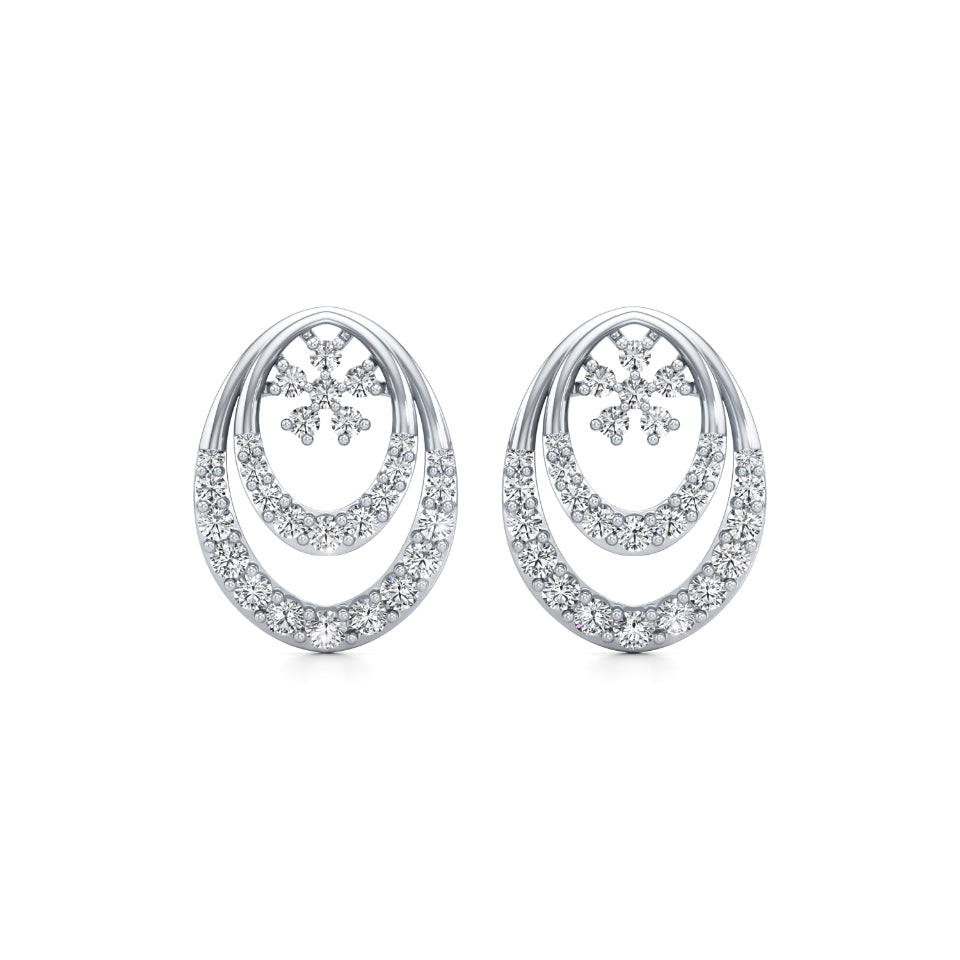 Delicate Circlet Diamond Earrings