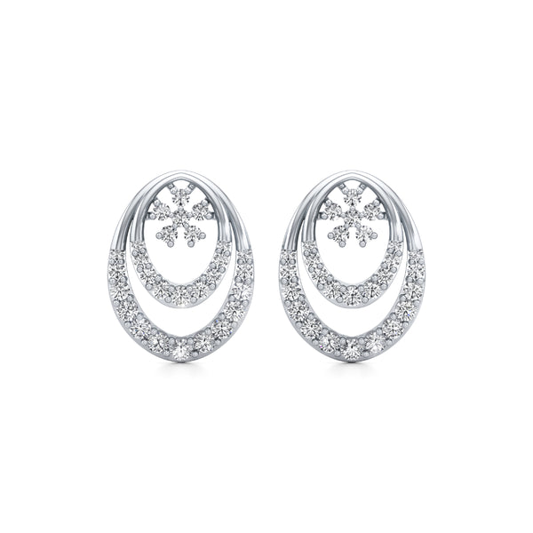 Delicate Circlet Diamond Earrings