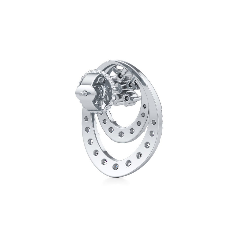 Delicate Circlet Diamond Earrings