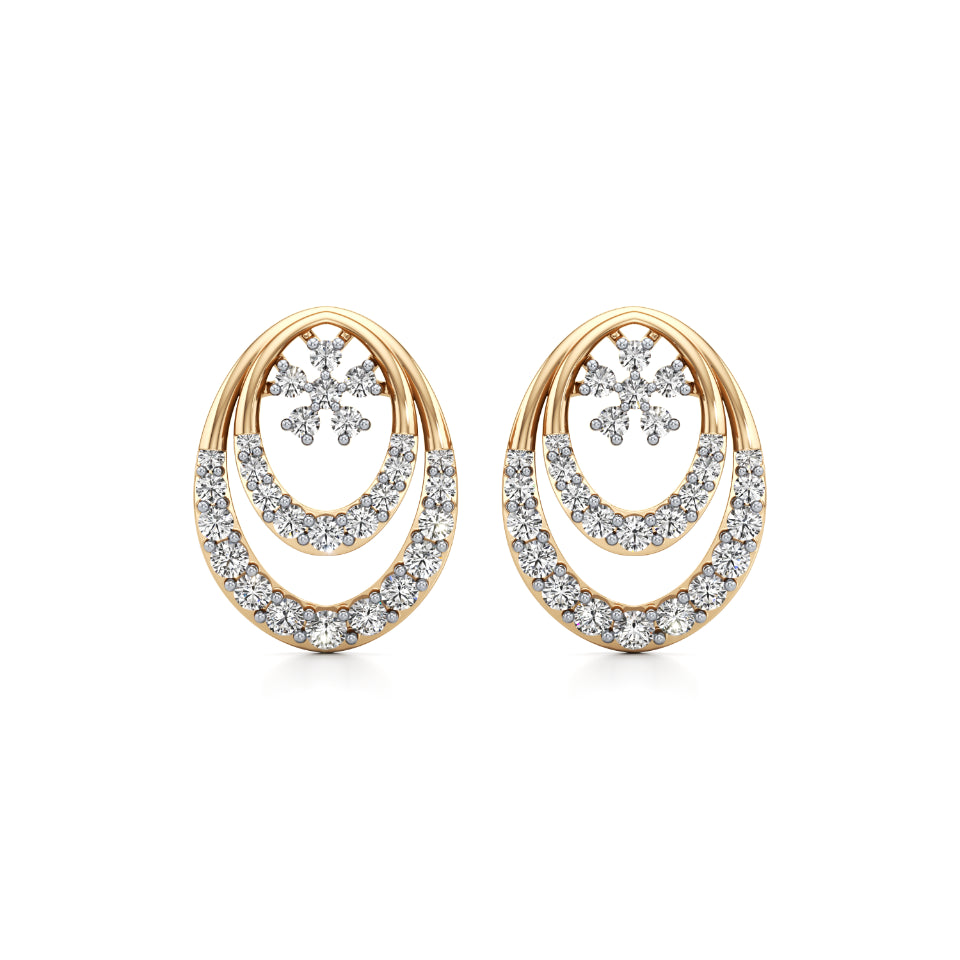 Delicate Circlet Diamond Earrings