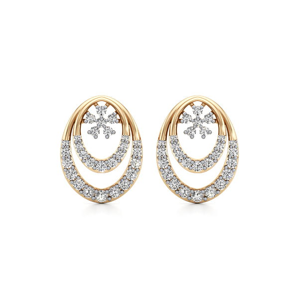 Delicate Circlet Diamond Earrings
