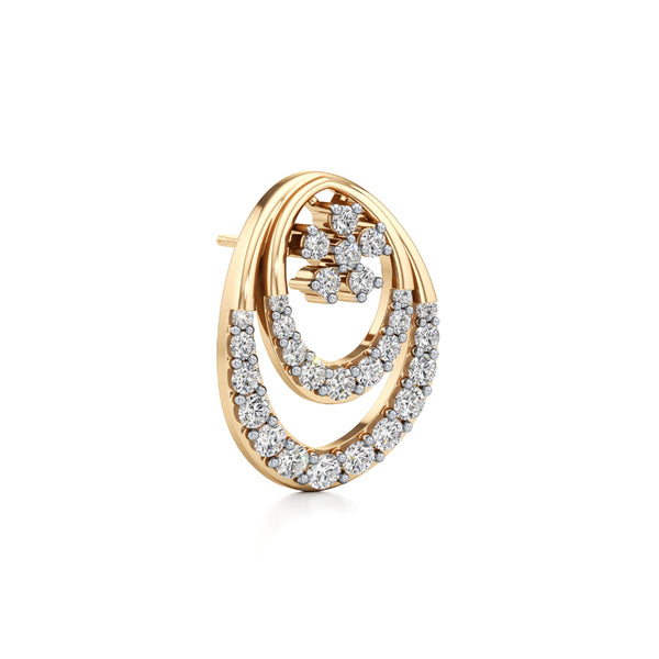 Delicate Circlet Diamond Earrings