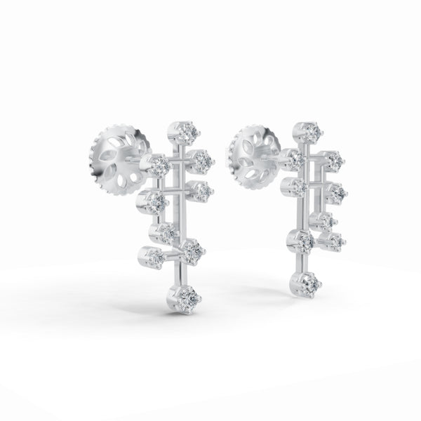 Geometric Twinkle Diamond Earrings