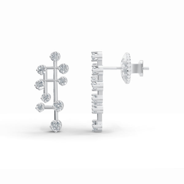 Geometric Twinkle Diamond Earrings