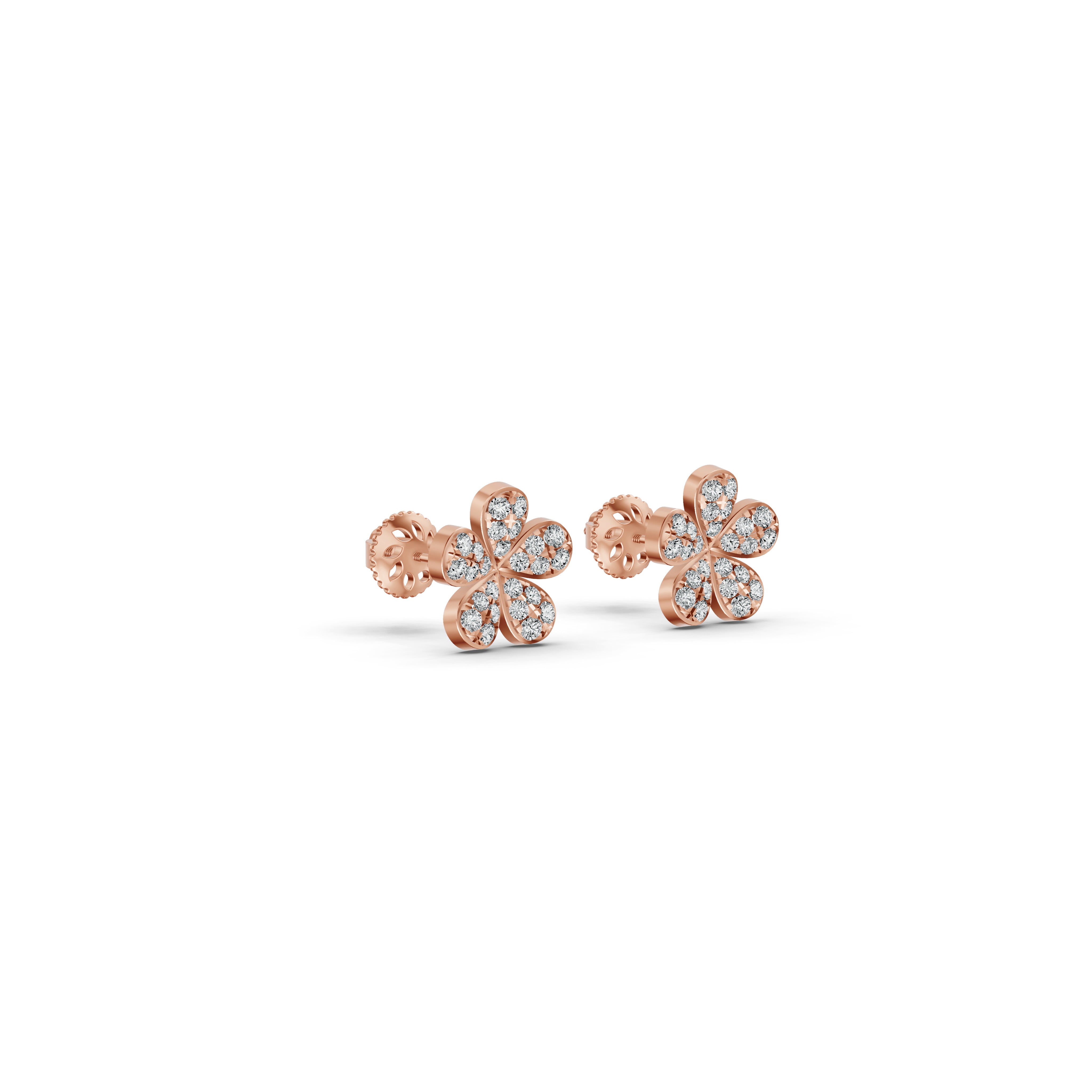 Floral Bloom Diamond Stud Earrings