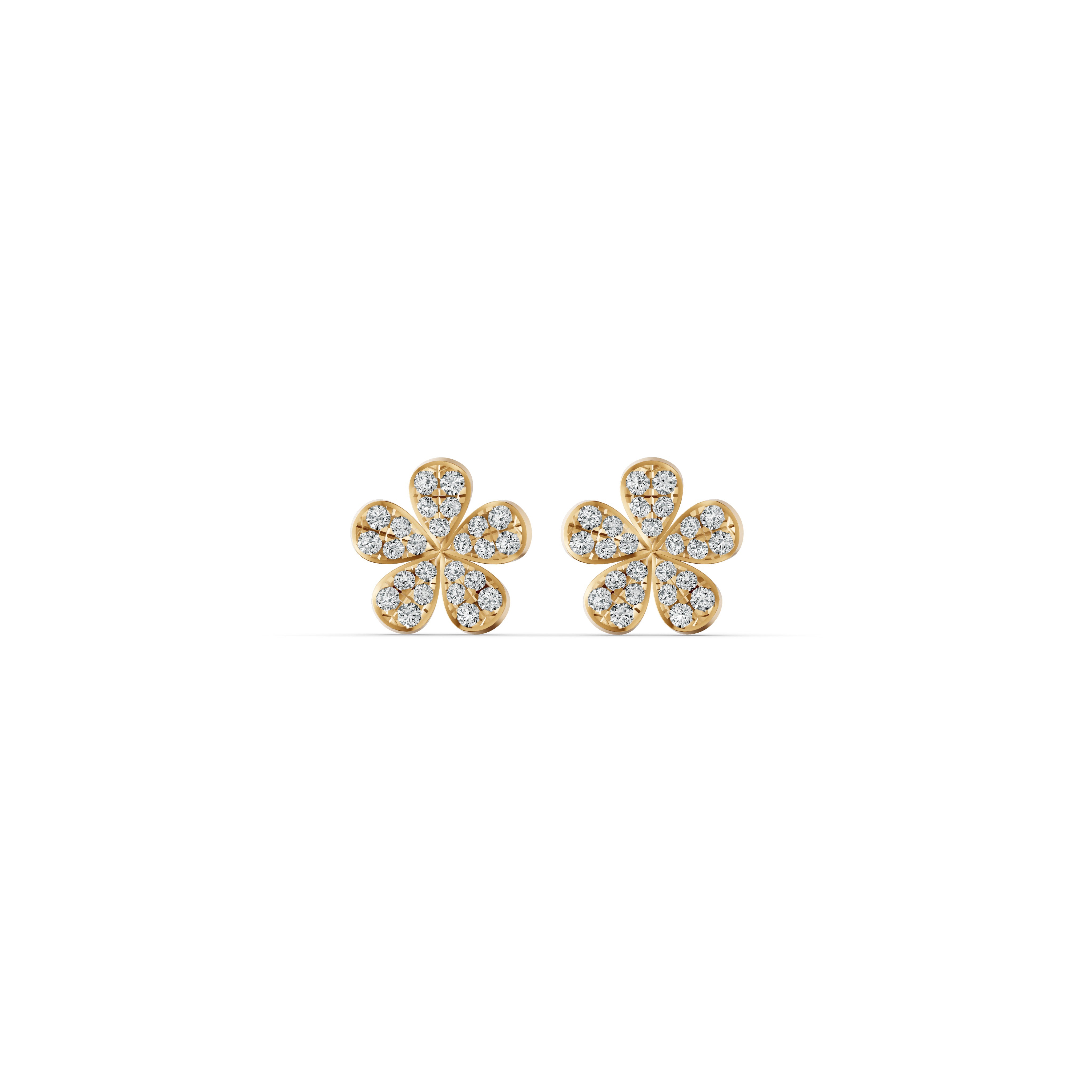 Floral Bloom Diamond Stud Earrings