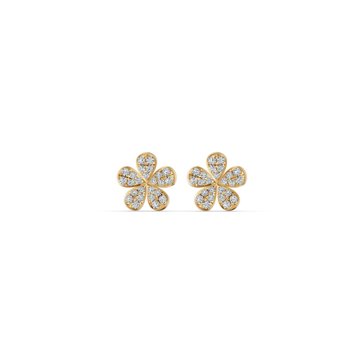 Floral Bloom Diamond Stud Earrings