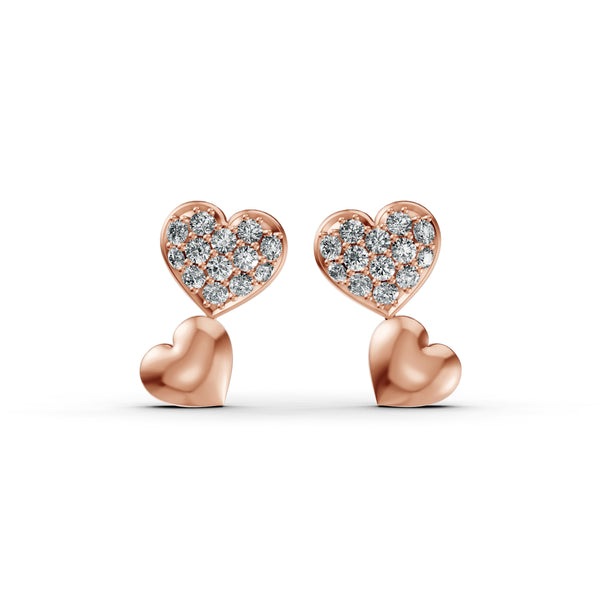 Eternal Hearts Diamond Pendant & Earring Set