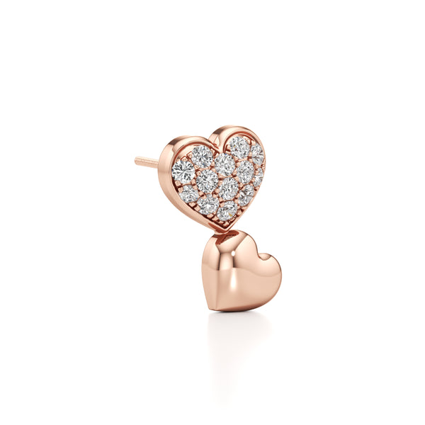 Heartbeat Stud Diamond Earrings