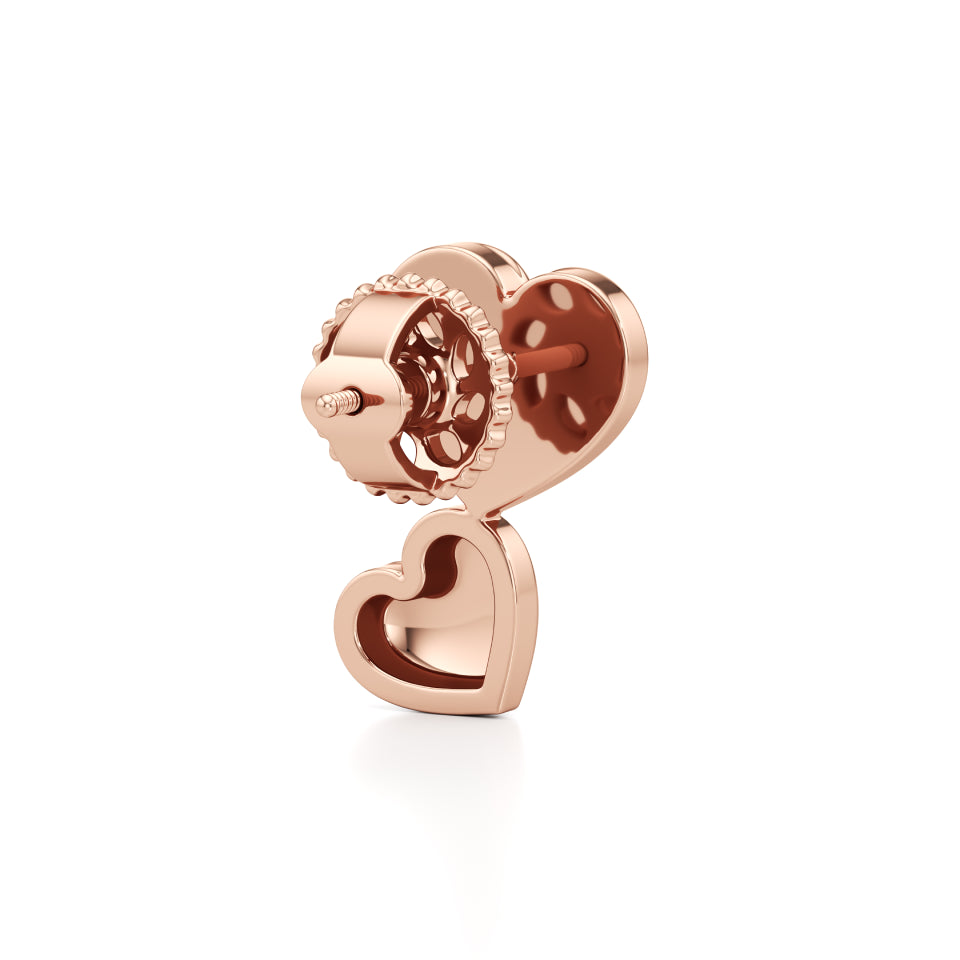 Heartbeat Stud Diamond Earrings