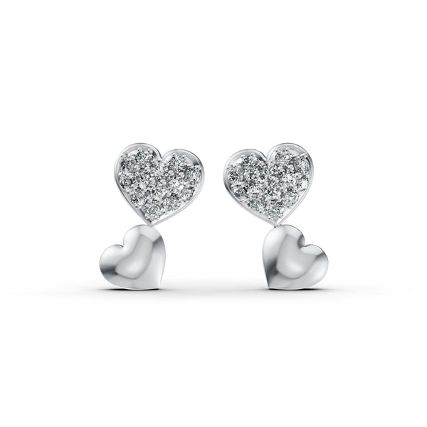 Eternal Hearts Diamond Pendant & Earring Set