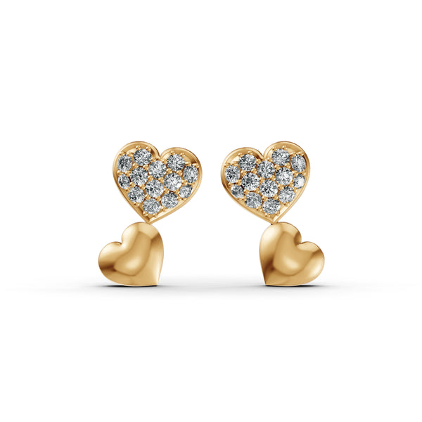 Eternal Hearts Diamond Pendant & Earring Set