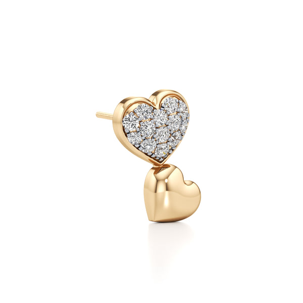 Heartbeat Stud Diamond Earrings
