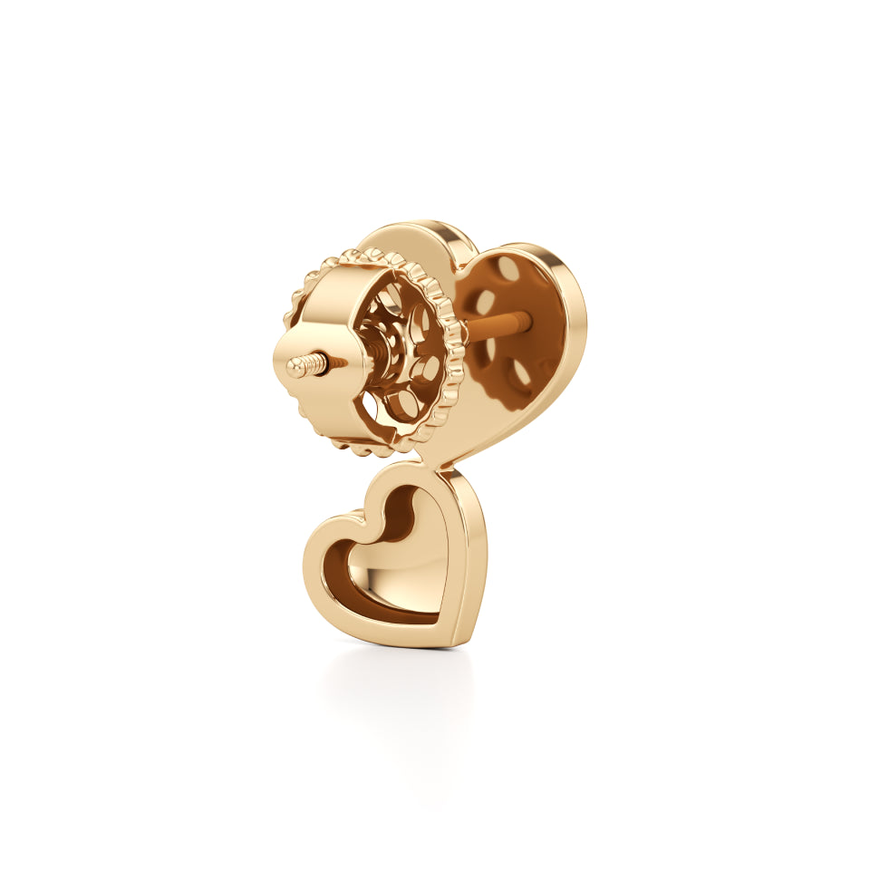 Heartbeat Stud Diamond Earrings