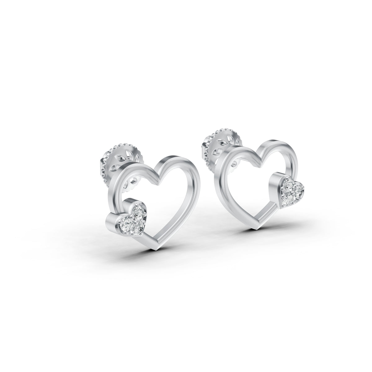 Subtle Pave Diamond Earring