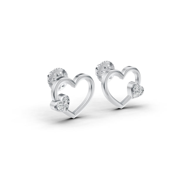 Subtle Pave Diamond Earring