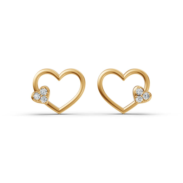 Subtle Pave Diamond Earring