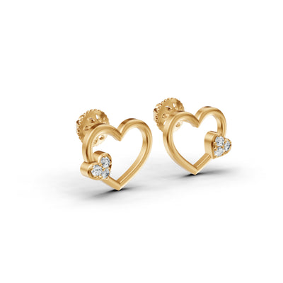 Subtle Pave Diamond Earring