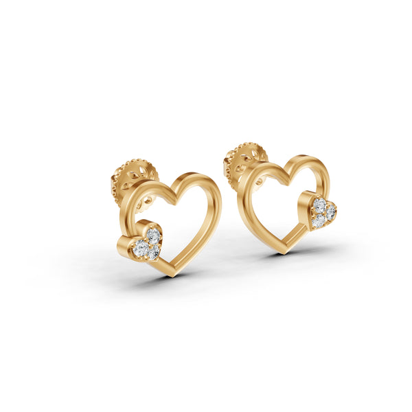 Subtle Pave Diamond Earring