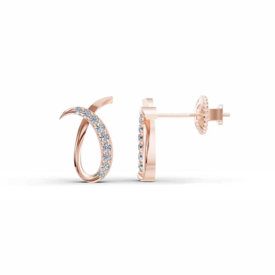 Diamond Swirl Studs
